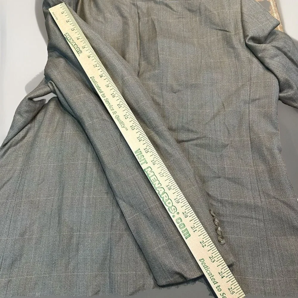 Oscar de la Renta Men's Plaid Silk Wool Sport Coat‎ Suit Jacket Blazer 42L
